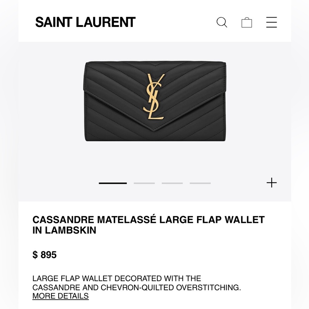 Reserved -Yves Saint Laurent Cassandre envelope flap wallet on chain - Picture 11 of 15
